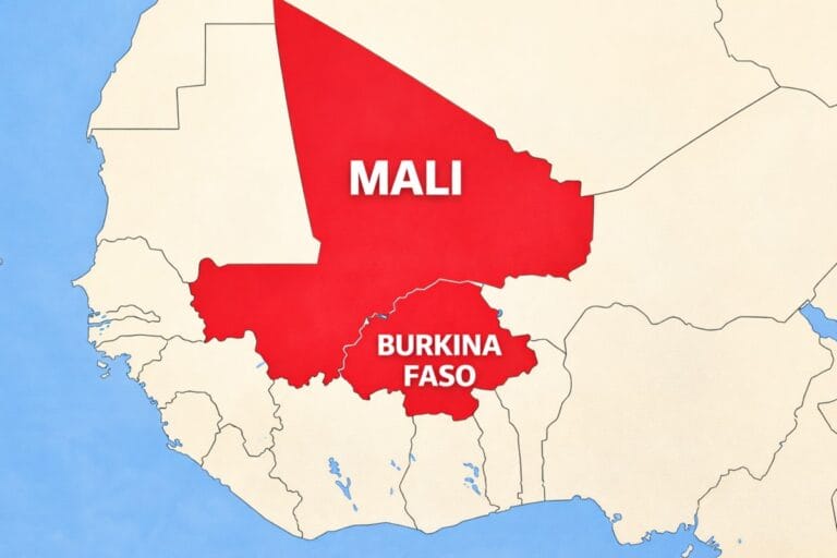 Mali and burkina Faso map
