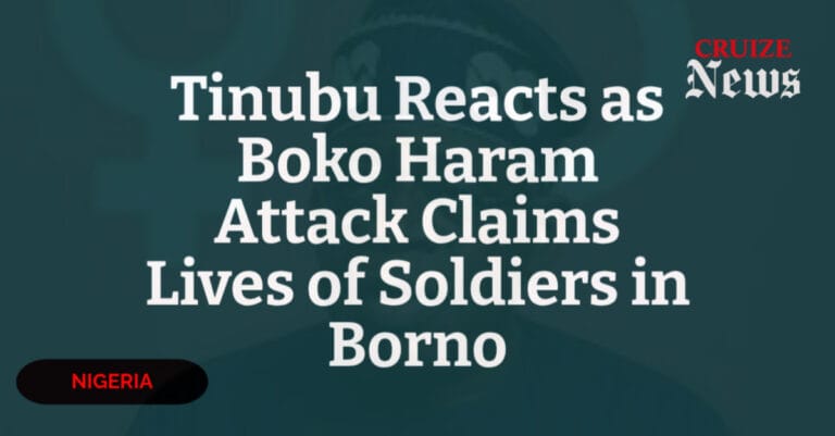 Tinubu Reacts as Boko Haram Attack Claims Lives of Soldiers in Borno